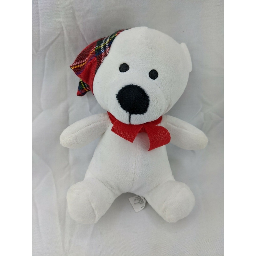Bass Pro Shops Winter Wonderland White Bear Plush 7 Inch Stuffed Animal Toy